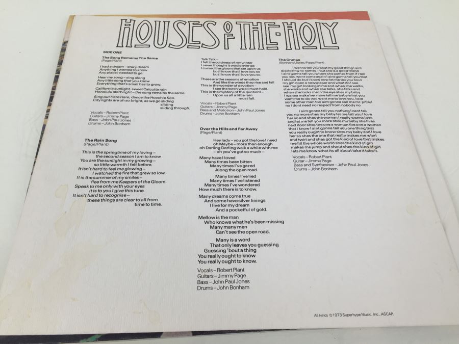 Led Zeppelin ‎- Houses Of The Holy - Atlantic ‎- SD 7255 [Photo 6]