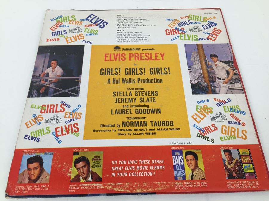 Elvis Presley ‎- Girls! Girls! Girls! - RCA Victor ‎- LPM 2621 Vinyl Record [Photo 3]