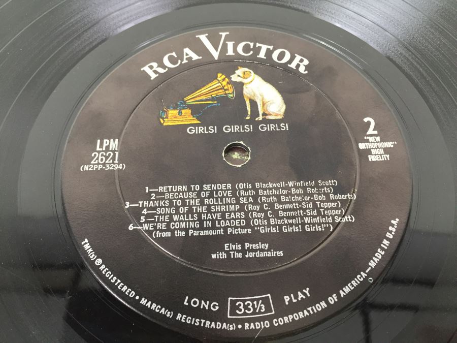 Elvis Presley ‎- Girls! Girls! Girls! - RCA Victor ‎- LPM 2621 Vinyl Record