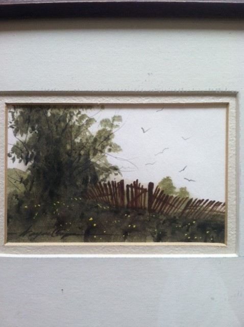 Pair of Small Framed Watercolors [Photo 3]