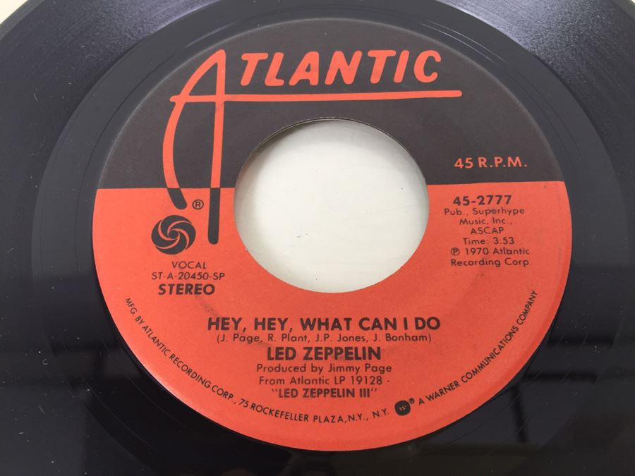 Led Zeppelin ‎- Immigrant Song / Hey, Hey, What Can I Do - Atlantic ‎- 45-2777 - Vinyl Record [Photo 6]