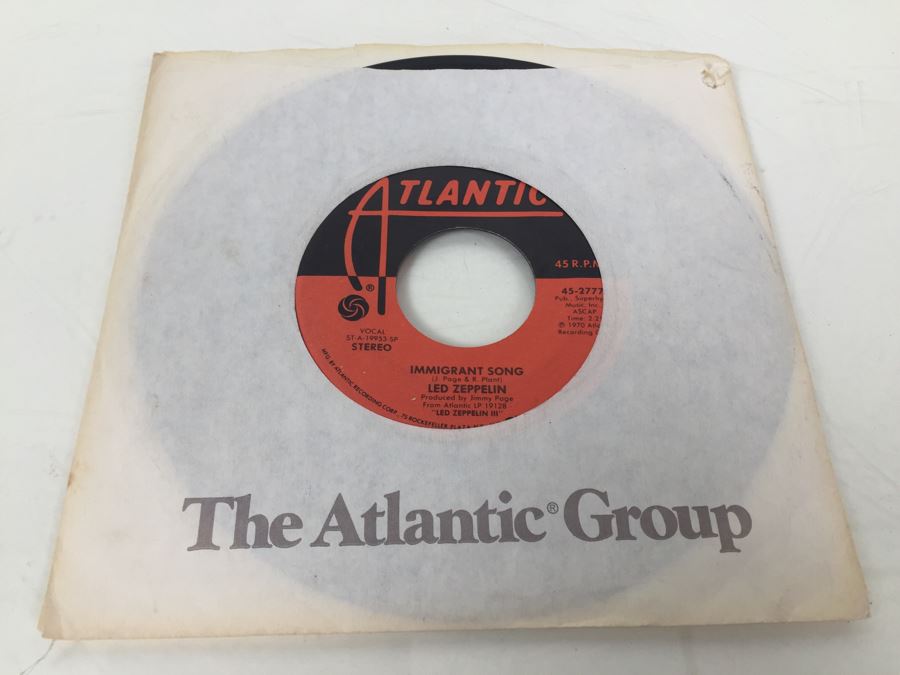 Led Zeppelin ‎- Immigrant Song / Hey, Hey, What Can I Do - Atlantic ‎- 45-2777 - Vinyl Record