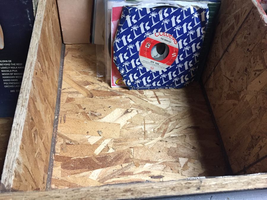 Large Record Browser Bin On Casters With Lower Shelf And 33RPM And 45RPM Records [Photo 10]