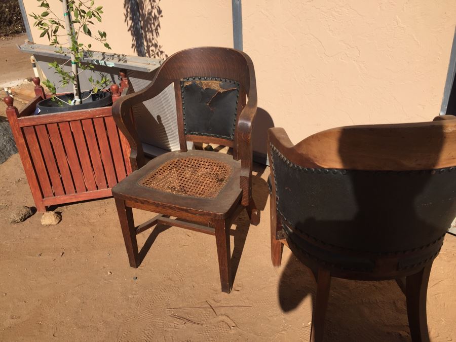 Pair Of Wooden Chairs By The B.L. Marble Chair Company Needs Reupholstering [Photo 10]