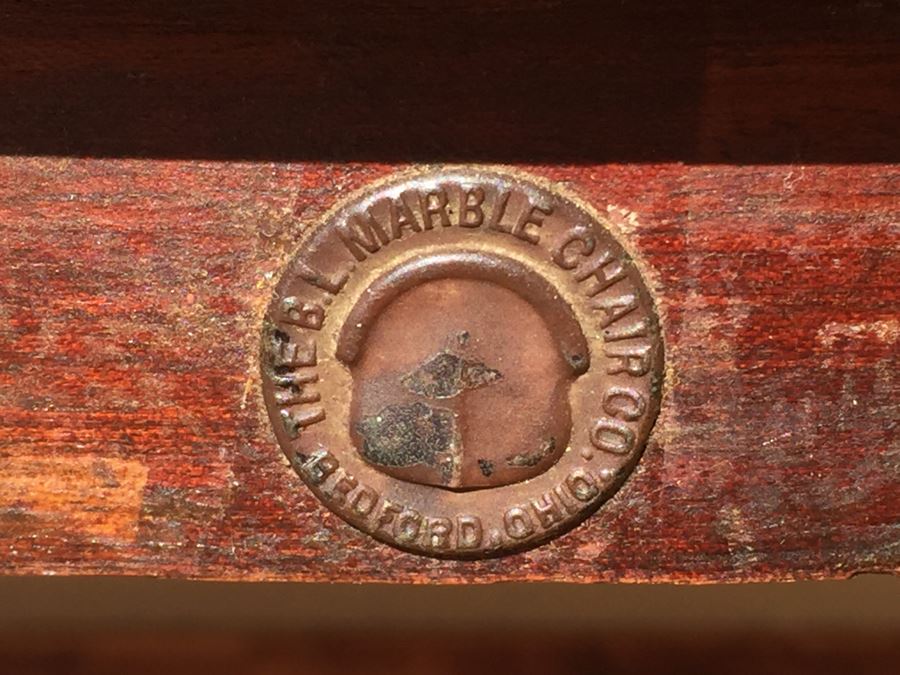 Pair Of Wooden Chairs By The B.L. Marble Chair Company Needs Reupholstering [Photo 3]