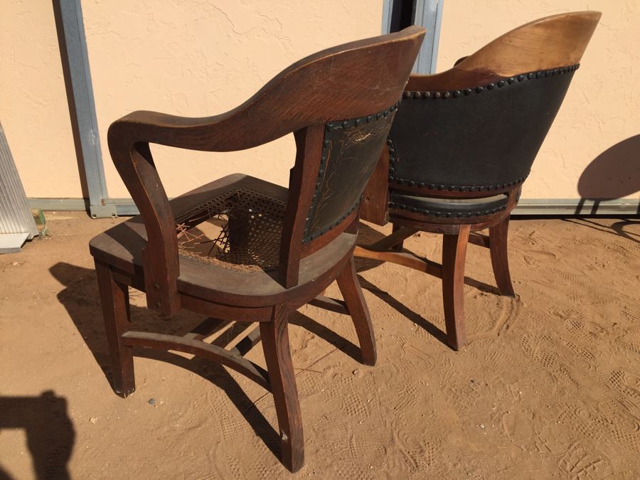 Pair Of Wooden Chairs By The B.L. Marble Chair Company Needs Reupholstering [Photo 11]
