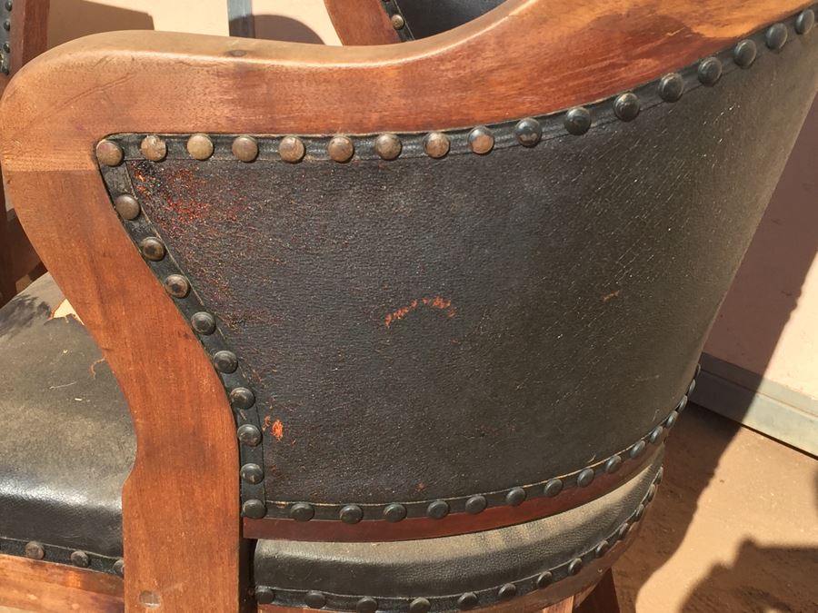Pair Of Wooden Chairs By The B.L. Marble Chair Company Needs Reupholstering [Photo 6]