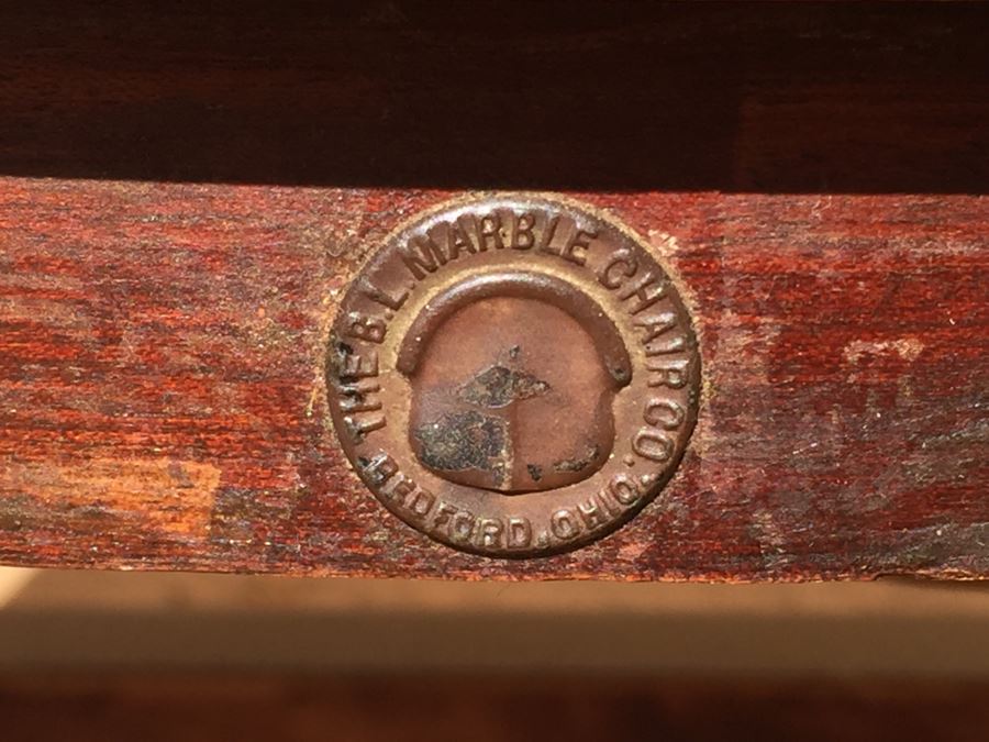 Pair Of Wooden Chairs By The B.L. Marble Chair Company Needs Reupholstering [Photo 9]
