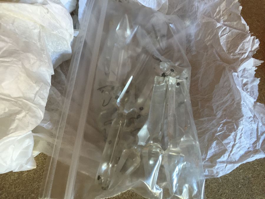 Pair Of Beautiful Brass Sconces With Harp And Swan And Crystals (Not Attached But Included) [Photo 9]