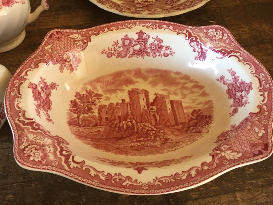 Huge Transferware Lot Of Plates, Platters, Cups, Woods Ware, Johnson Bros, John Maddock & Sons, More [Photo 10]