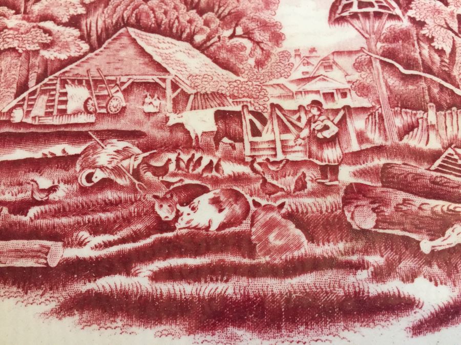 Huge Transferware Lot Of Plates, Platters, Cups, Woods Ware, Johnson Bros, John Maddock & Sons, More [Photo 5]