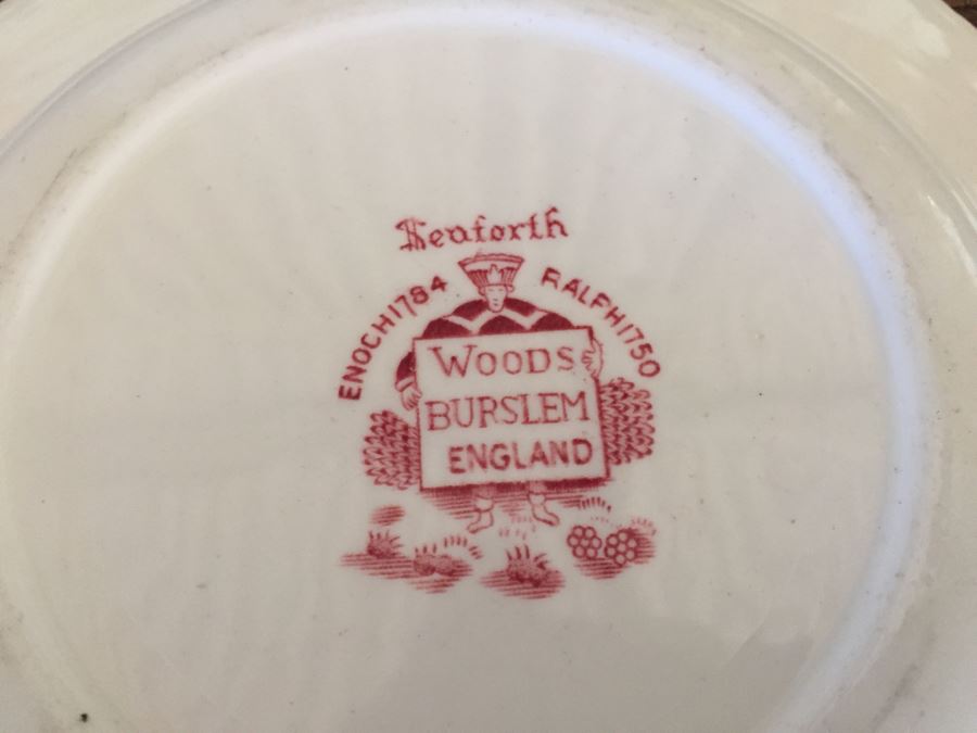 Huge Transferware Lot Of Plates, Platters, Cups, Woods Ware, Johnson Bros, John Maddock & Sons, More [Photo 20]