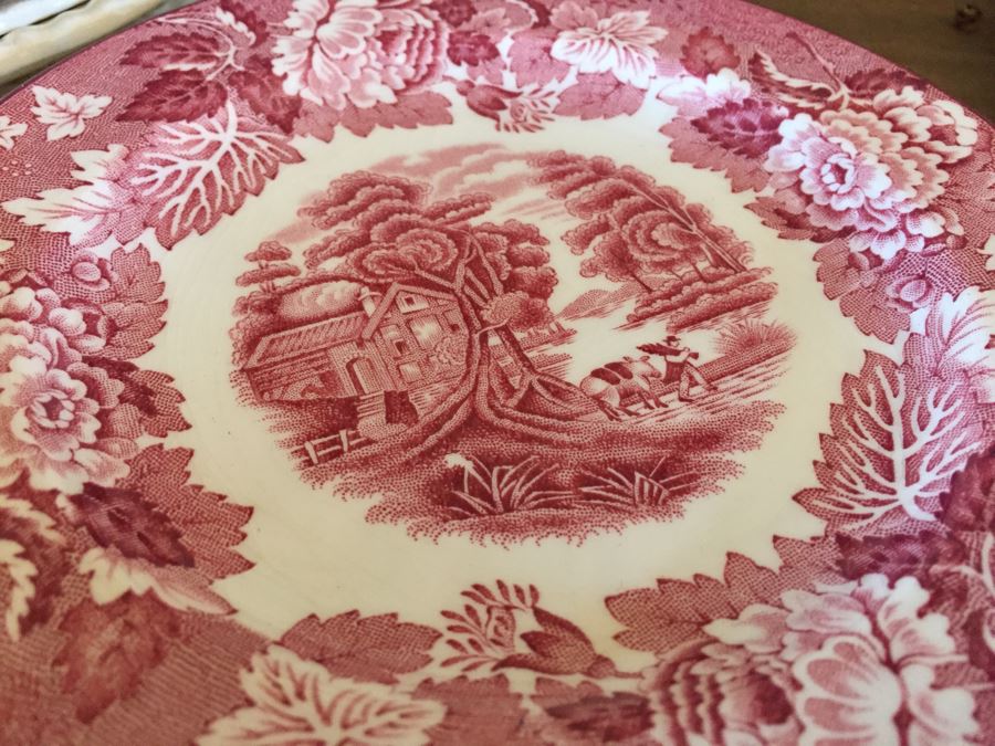 Huge Transferware Lot Of Plates, Platters, Cups, Woods Ware, Johnson Bros, John Maddock & Sons, More [Photo 18]