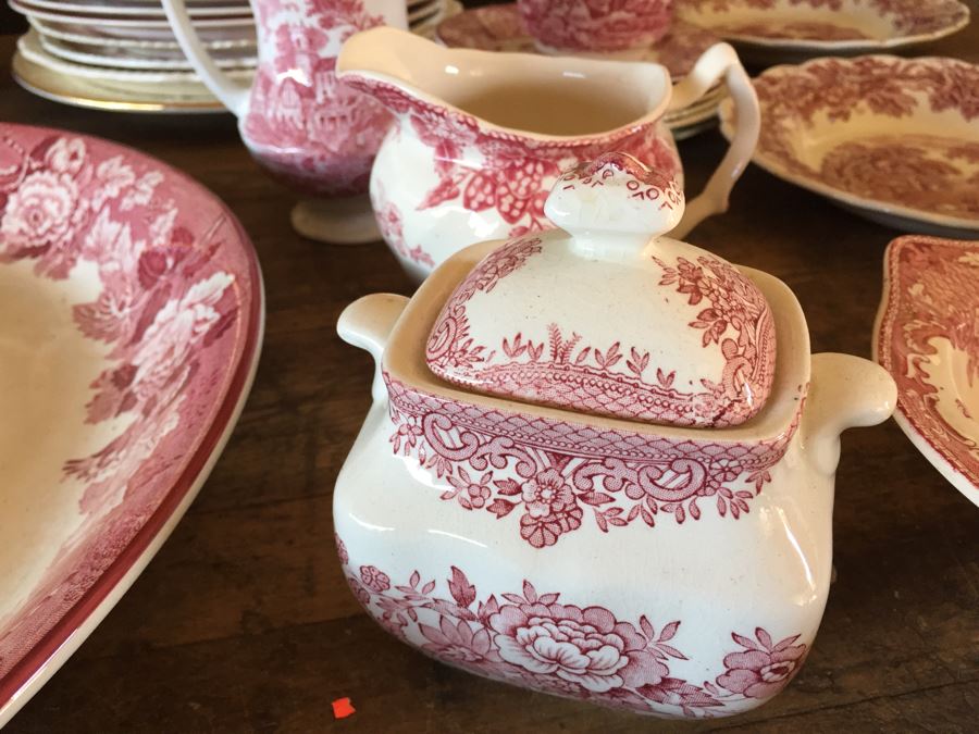 Huge Transferware Lot Of Plates, Platters, Cups, Woods Ware, Johnson Bros, John Maddock & Sons, More [Photo 9]