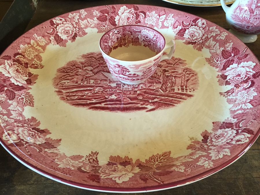 Huge Transferware Lot Of Plates, Platters, Cups, Woods Ware, Johnson Bros, John Maddock & Sons, More [Photo 8]