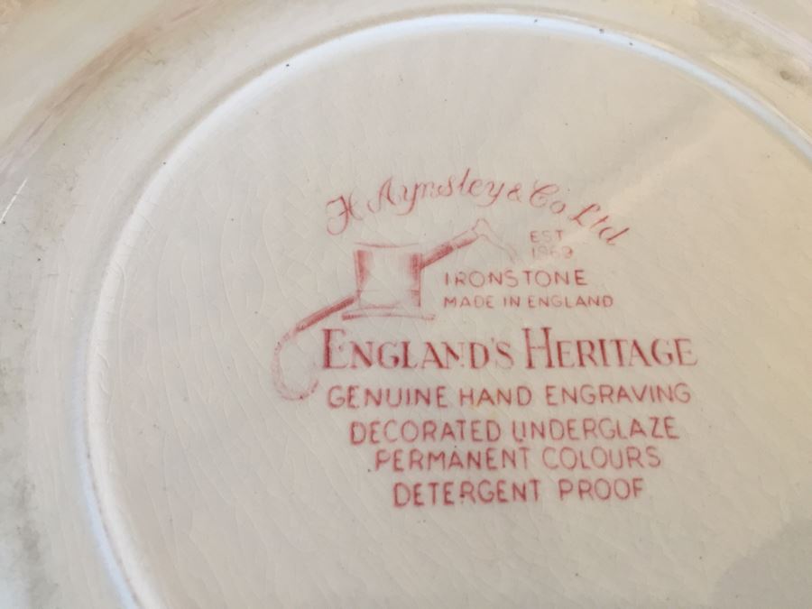 Huge Transferware Lot Of Plates, Platters, Cups, Woods Ware, Johnson Bros, John Maddock & Sons, More [Photo 32]