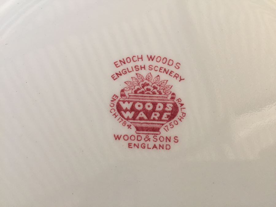 Huge Transferware Lot Of Plates, Platters, Cups, Woods Ware, Johnson Bros, John Maddock & Sons, More [Photo 36]