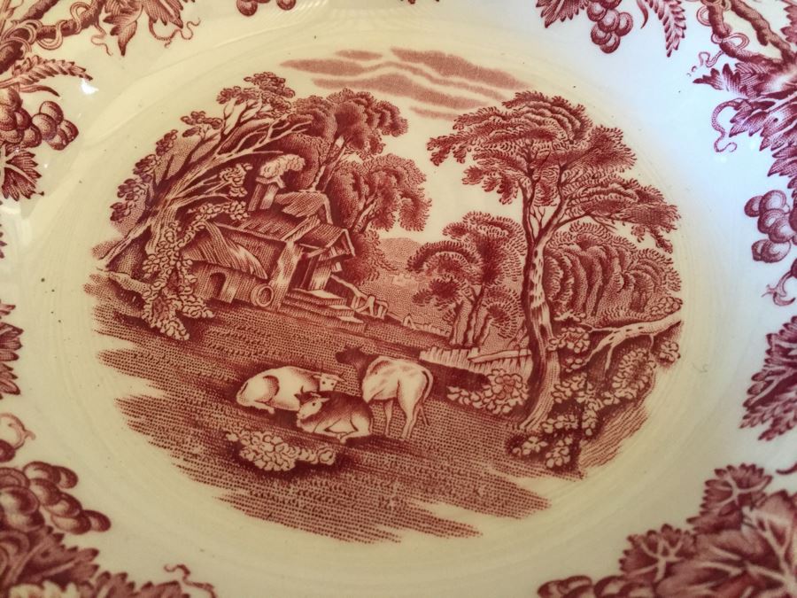 Huge Transferware Lot Of Plates, Platters, Cups, Woods Ware, Johnson Bros, John Maddock & Sons, More [Photo 13]