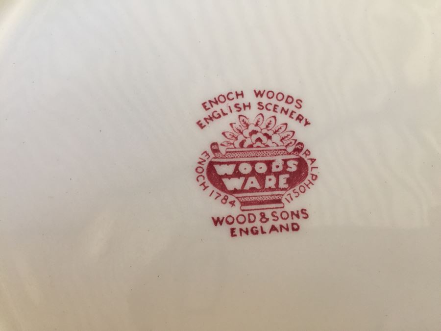 Huge Transferware Lot Of Plates, Platters, Cups, Woods Ware, Johnson Bros, John Maddock & Sons, More [Photo 38]