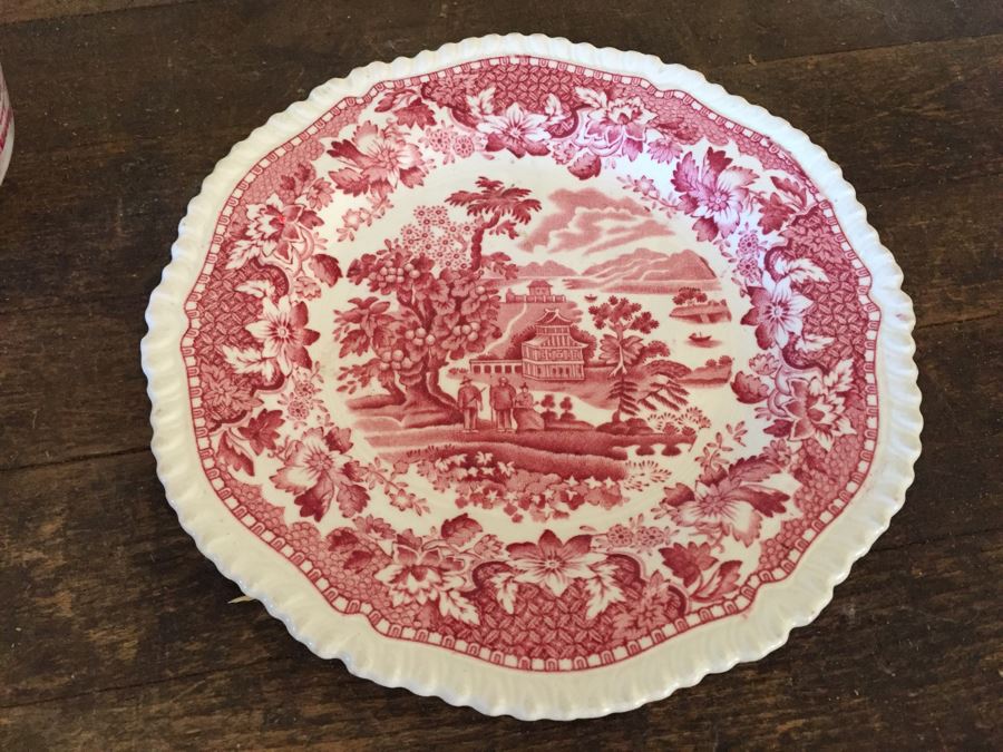 Huge Transferware Lot Of Plates, Platters, Cups, Woods Ware, Johnson Bros, John Maddock & Sons, More [Photo 21]