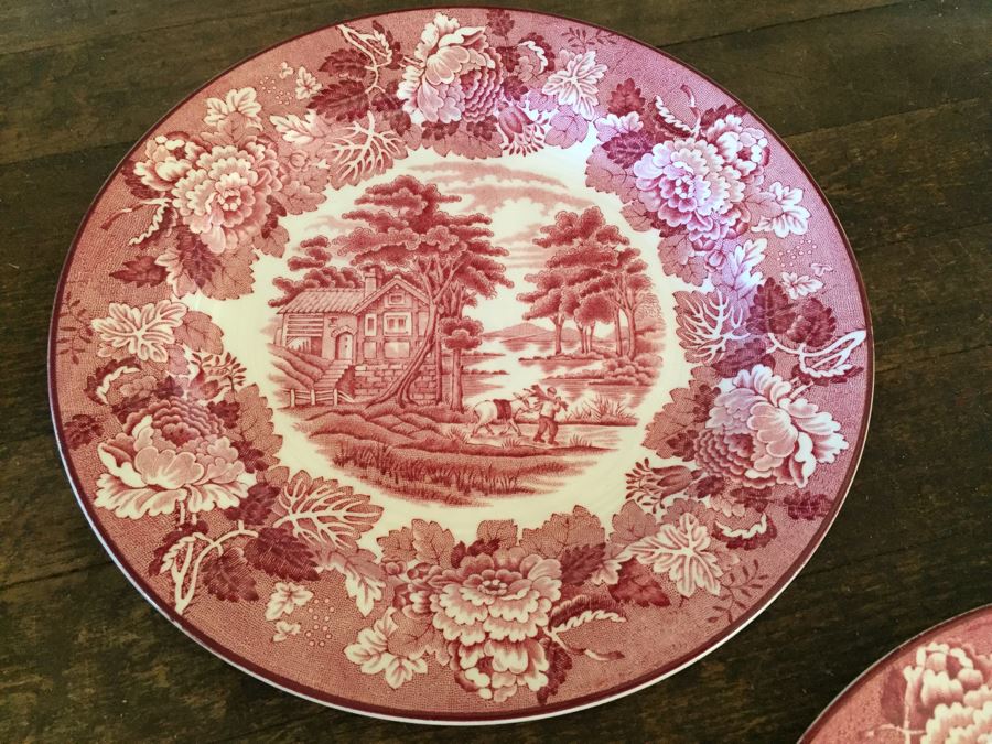 Huge Transferware Lot Of Plates, Platters, Cups, Woods Ware, Johnson Bros, John Maddock & Sons, More [Photo 28]