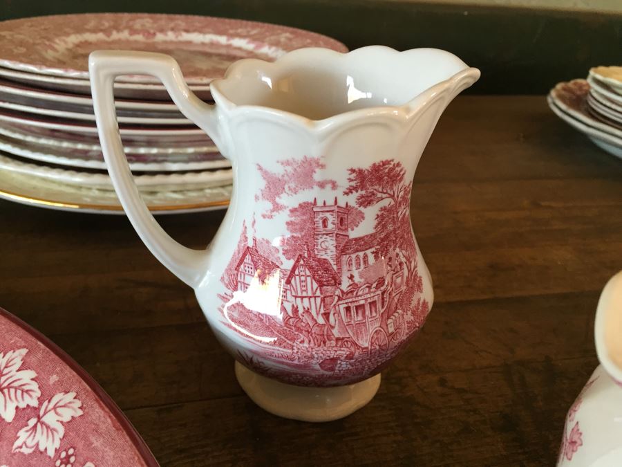 Huge Transferware Lot Of Plates, Platters, Cups, Woods Ware, Johnson Bros, John Maddock & Sons, More [Photo 29]