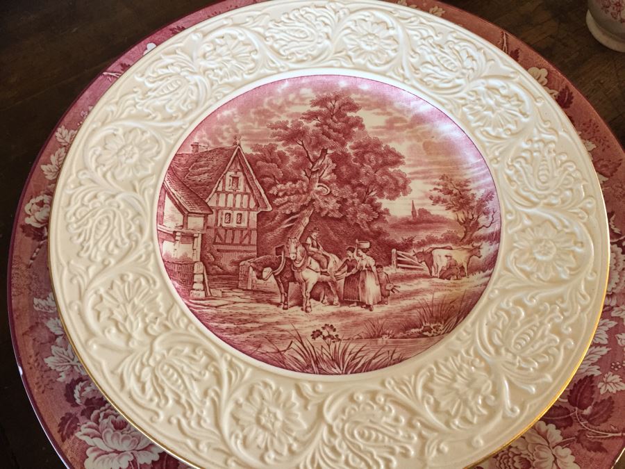 Huge Transferware Lot Of Plates, Platters, Cups, Woods Ware, Johnson Bros, John Maddock & Sons, More [Photo 48]