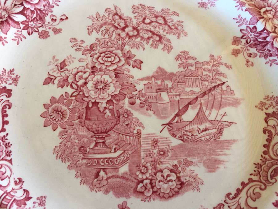Huge Transferware Lot Of Plates, Platters, Cups, Woods Ware, Johnson Bros, John Maddock & Sons, More [Photo 44]