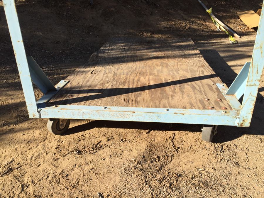 Vintage Metal And Wood Push Cart [Photo 4]