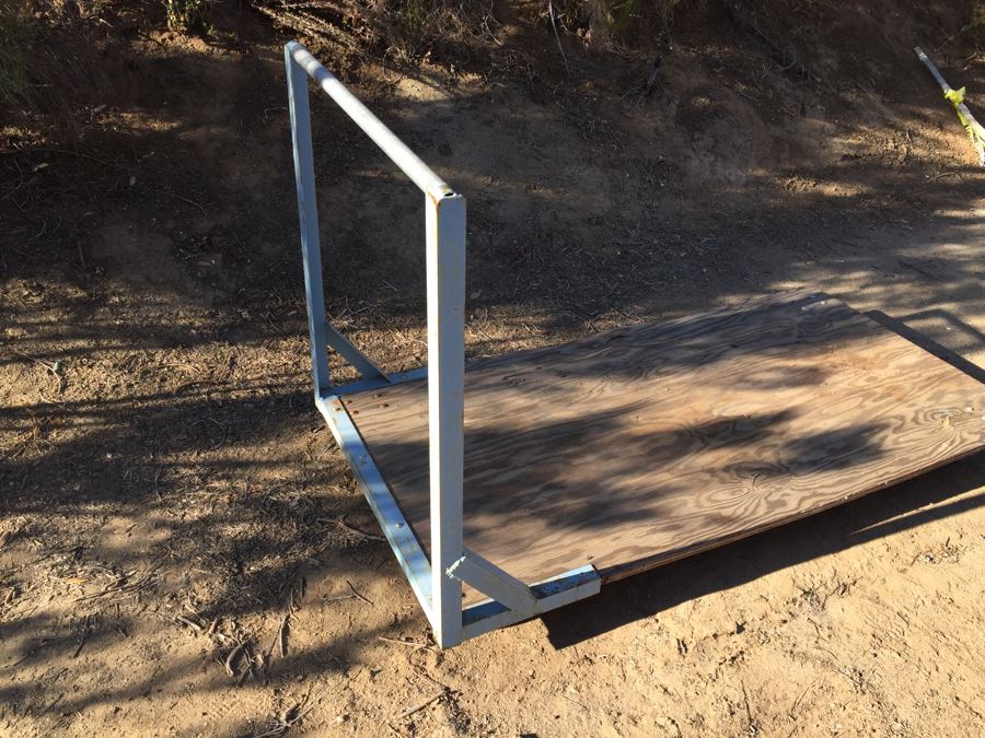 Vintage Metal And Wood Push Cart [Photo 2]