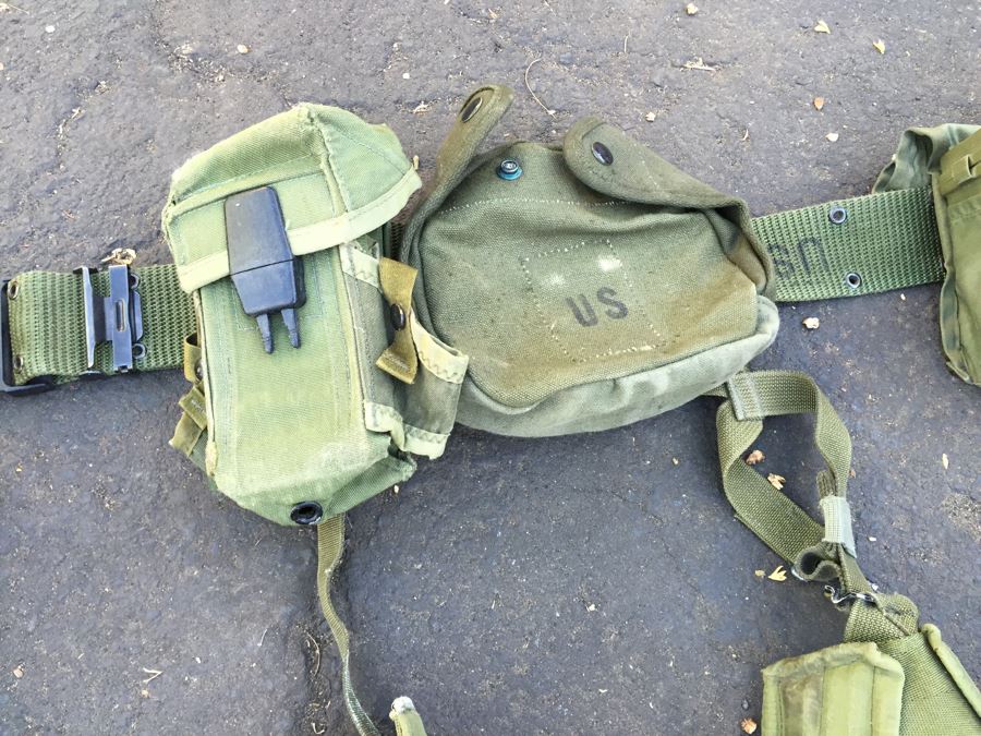 Military Lot With Tactical Load Bearing Vest, Canteens, Belts, Survival Kit, Hats [Photo 5]