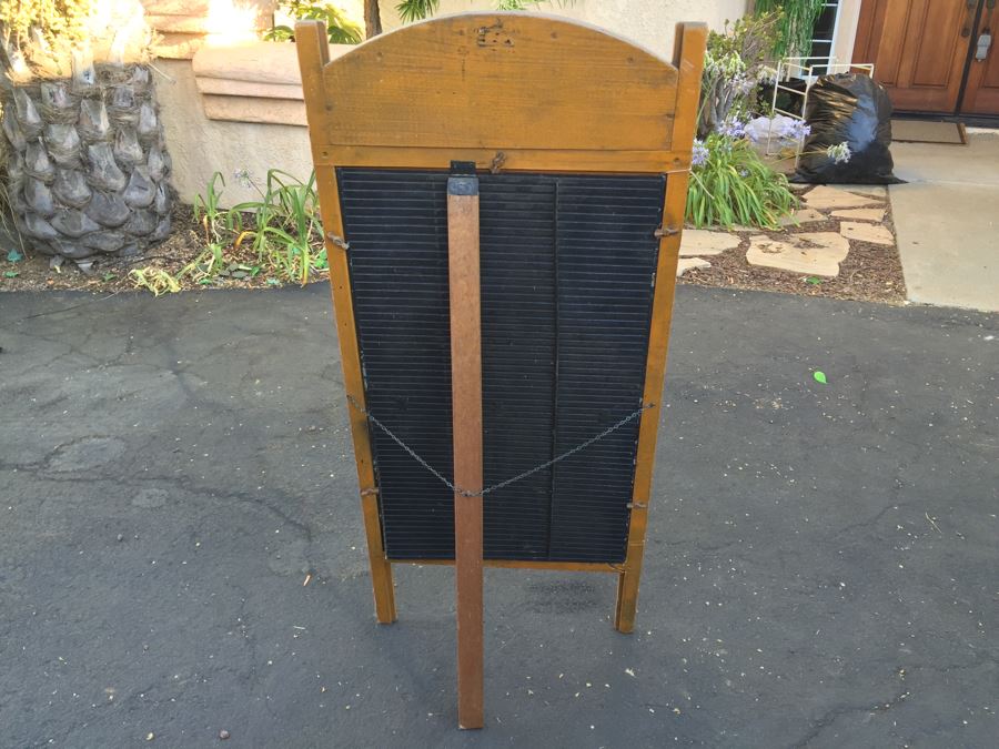 Vintage Wood And Metal Easel Sign Holds Letters [Photo 2]