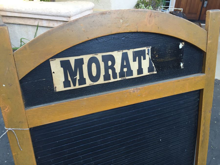 Vintage Wood And Metal Easel Sign Holds Letters [Photo 4]