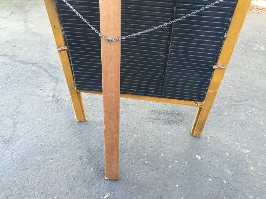 Vintage Wood And Metal Easel Sign Holds Letters [Photo 9]