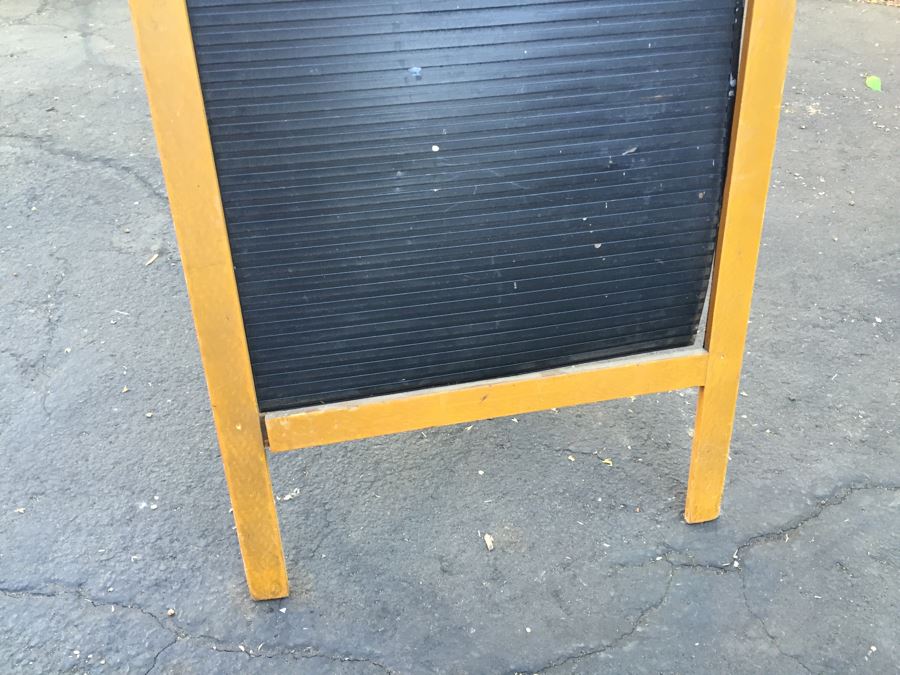 Vintage Wood And Metal Easel Sign Holds Letters [Photo 7]