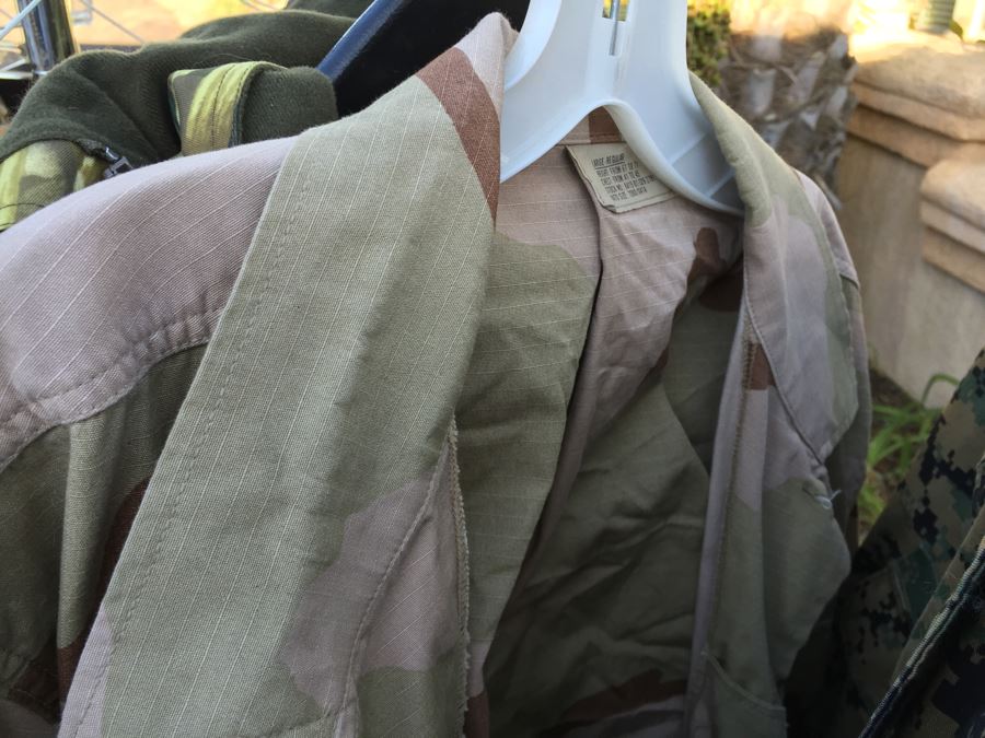 Huge Military And Hunting Camo Lot Cabela's Military Flight Jacket Does Not Include Clothes Rack [Photo 21]