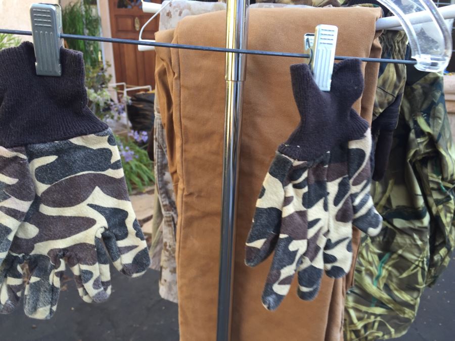 Huge Military And Hunting Camo Lot Cabela's Military Flight Jacket Does Not Include Clothes Rack [Photo 32]
