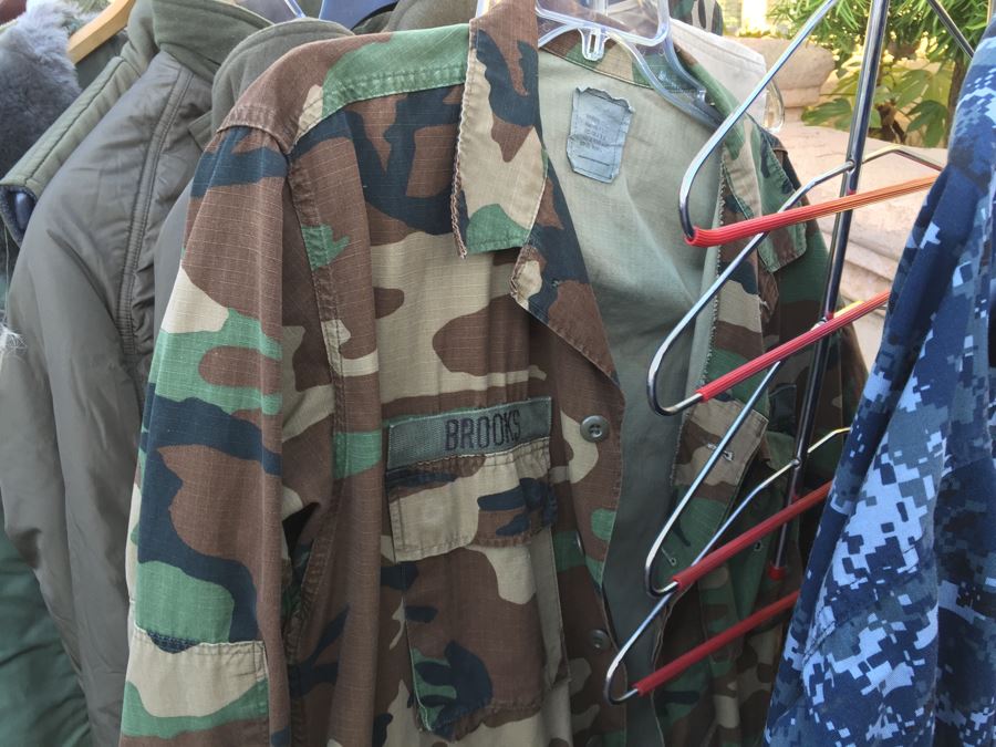 Huge Military And Hunting Camo Lot Cabela's Military Flight Jacket Does Not Include Clothes Rack [Photo 14]