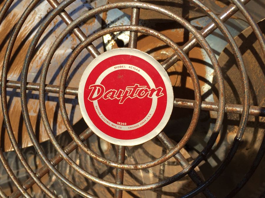 24' INDUSTRIAL Air Circulator Fan With Stand And Base Dayton Model 4c154a [Photo 3]