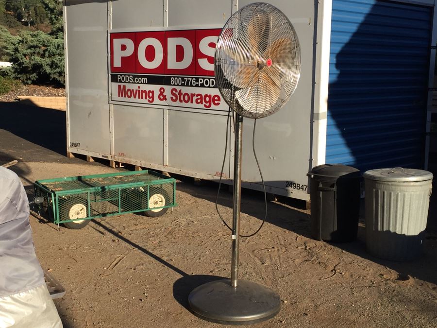 24' INDUSTRIAL Air Circulator Fan With Stand And Base Dayton Model 4c154a [Photo 4]