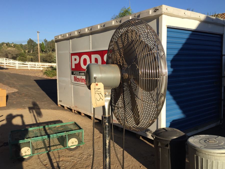 24' INDUSTRIAL Air Circulator Fan With Stand And Base Dayton Model 4c154a [Photo 10]