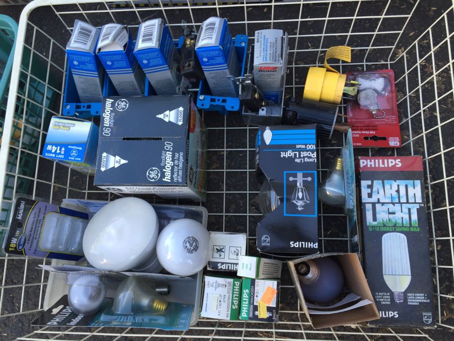 Light Bulb And Electrical Lot (Does Not Include Wire Mesh Baskets) [Photo 5]