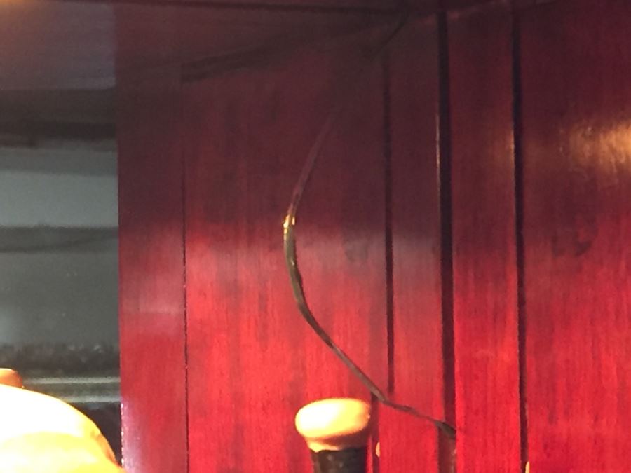 Stunning Rosewood Display Curio Cabinet With Back Mirror Lighted And Thick Glass Shelves (Left Cabinet) [Photo 12]