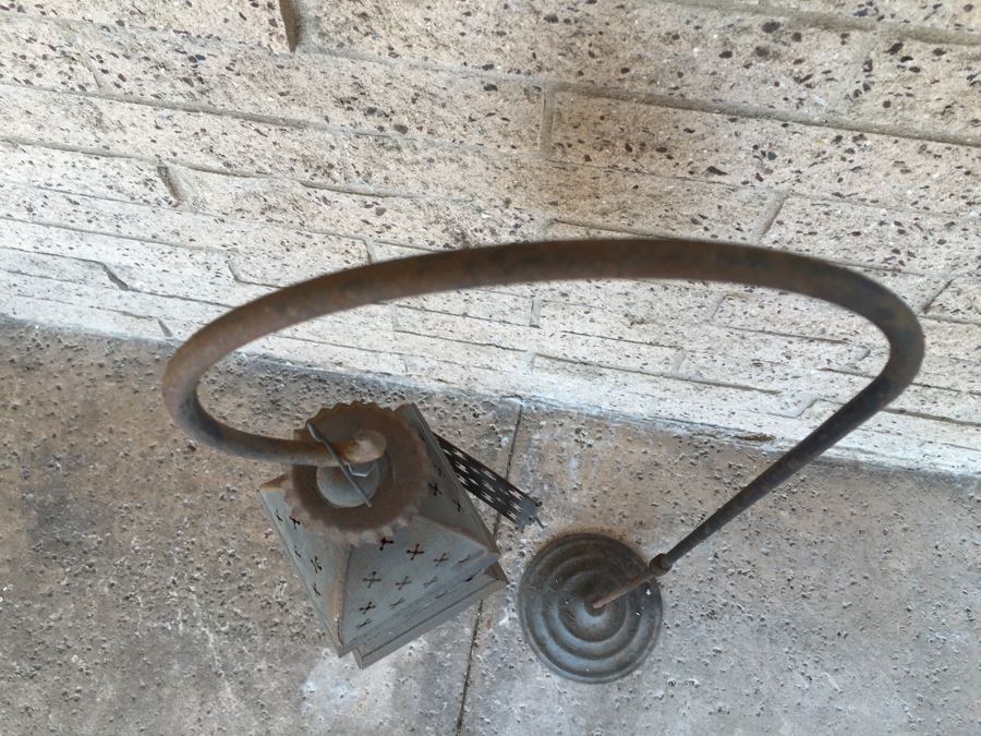 Rustic Metal Lantern With Stand [Photo 3]