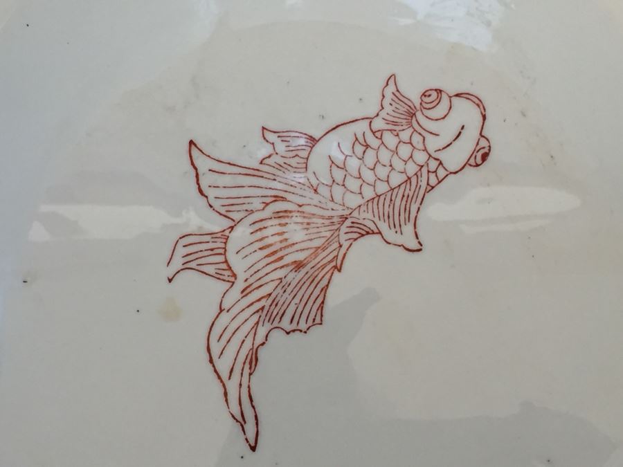 Large Asian Porcelain Fish Bowl Pot [Photo 6]