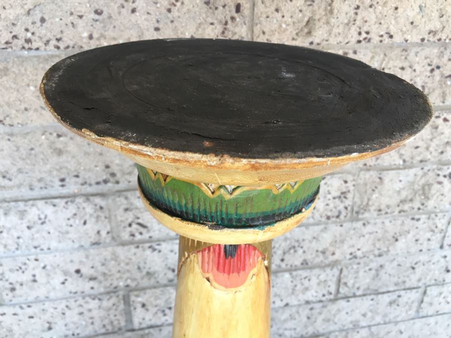 Nice Wooden Hand Painted Pedestal Stand [Photo 2]