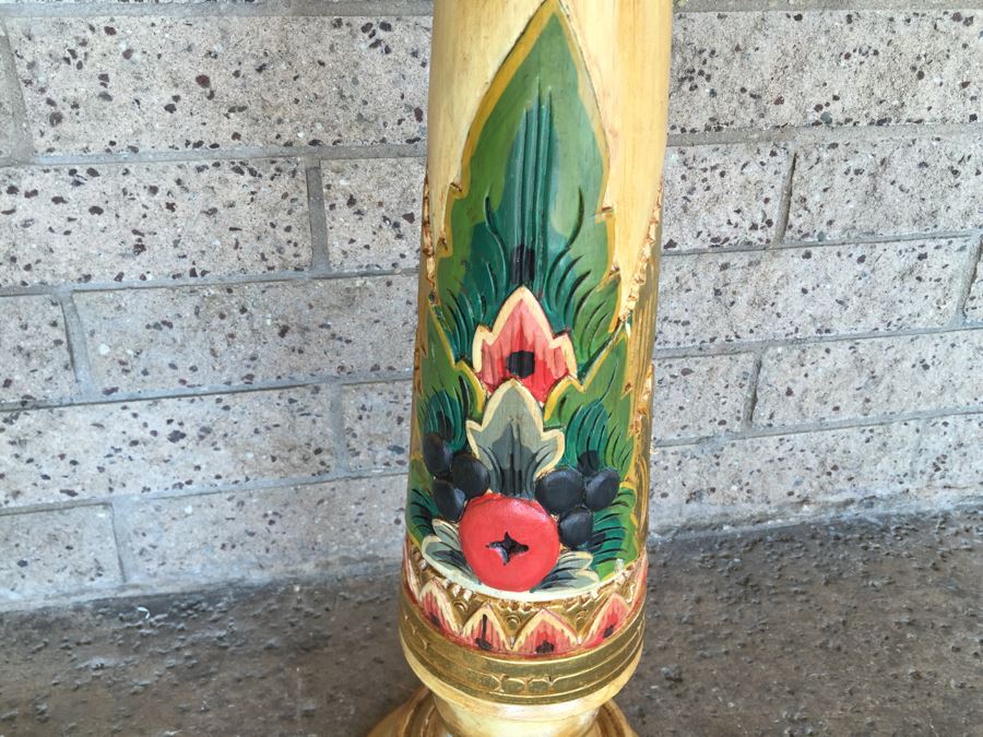 Nice Wooden Hand Painted Pedestal Stand [Photo 4]