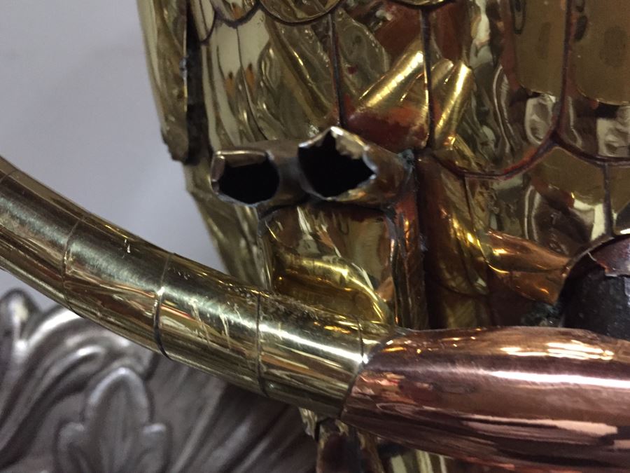 Large Copper And Brass Metal Bird Sculpture [Photo 13]