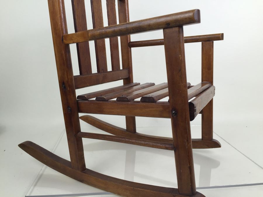 Vintage Wooden Child's Rocking Chair [Photo 7]