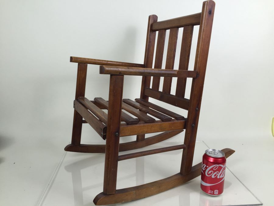 Vintage Wooden Child's Rocking Chair